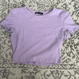 Lavender Zara Crop Top Size Small
